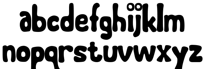 Chubby Cheeks Font LOWERCASE