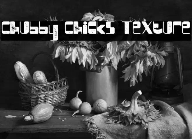 Chubby Chicks Texture Schriftart examples