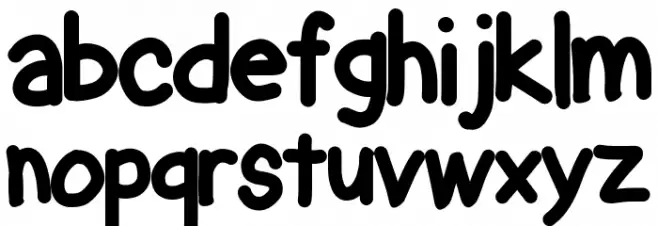 Chubby Gothic フォント 小文字