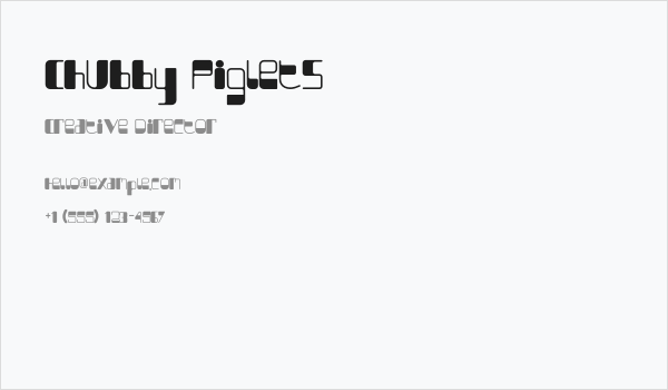 Chubby Piglets Business Card