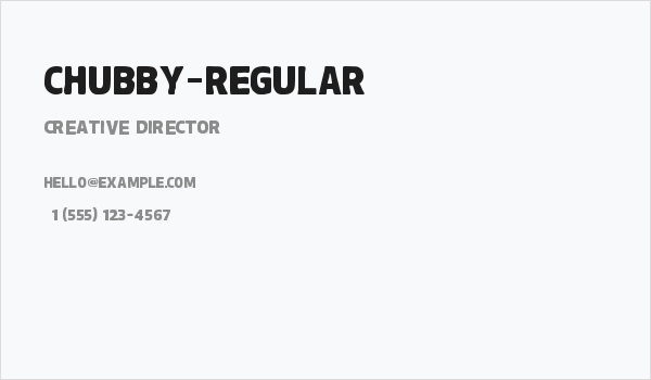 Chubby-Regular Business Card