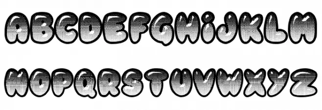 Chubby Relief フォント 大文字