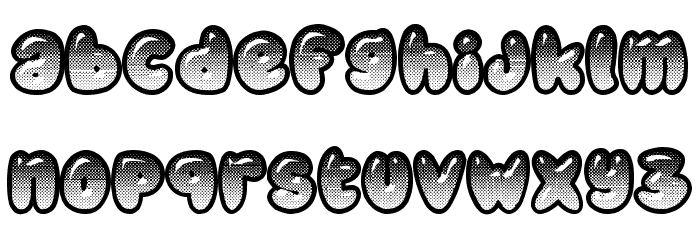 Chubby Relief Font LOWERCASE