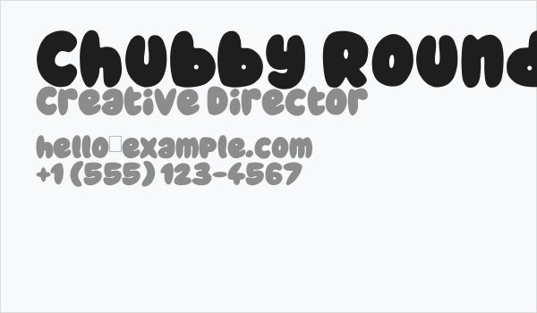 Chubby Rounded Business Card