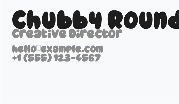 Chubby Rounded Business Card