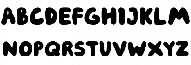 Chubby Thumbs フォント 大文字