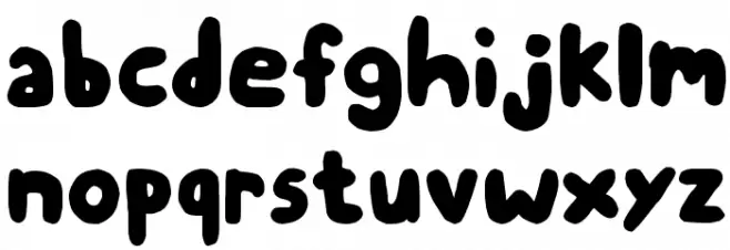Chubby Thumbs Fonte MINÚSCULAS