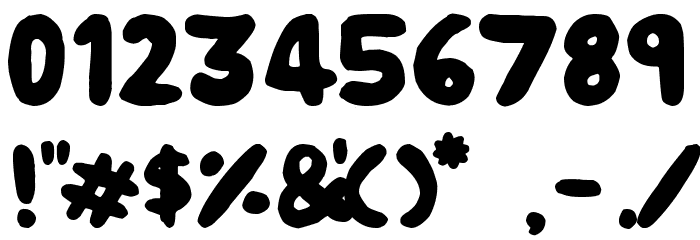 Chubby Thumbs Font OTHER CHARS
