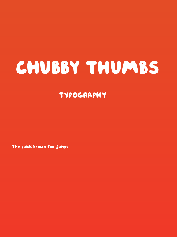 Chubby Thumbs Poster