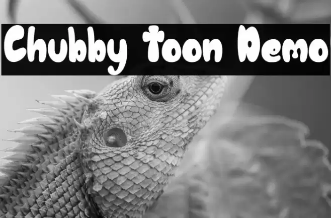 Chubby Toon Demo फ़ॉन्ट examples