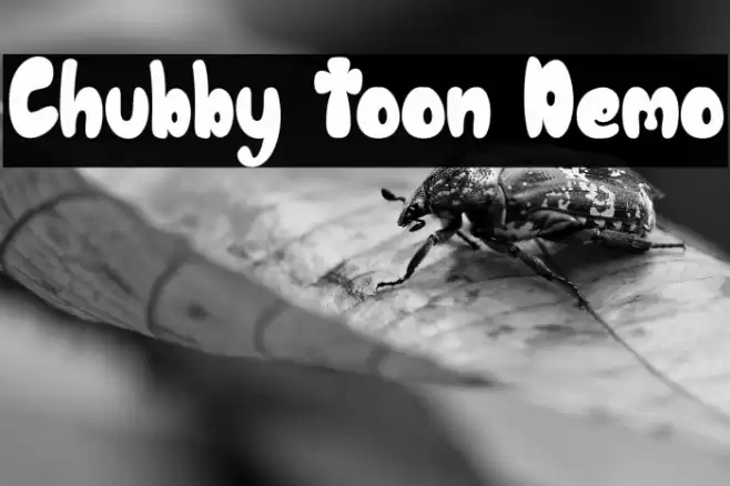 Chubby Toon Demo फ़ॉन्ट examples