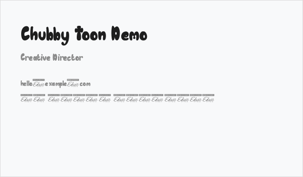 Chubby Toon Demo Business Card