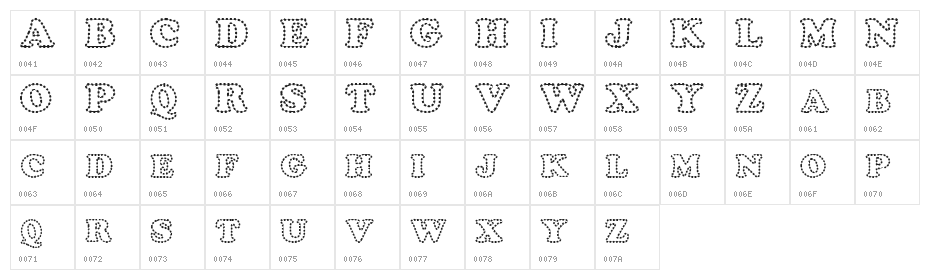 Chubby Trail Character Map