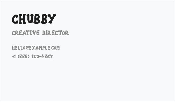 Chubby Business Card
