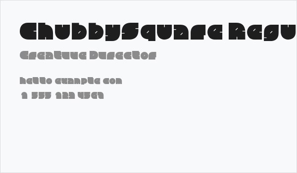 ChubbySquare Regular Business Card