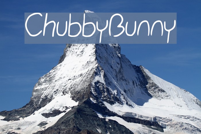 Chubby_Bunny Font examples