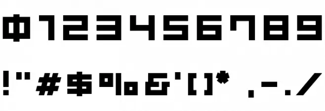 Chubu 08 Normal フォント その他の文字