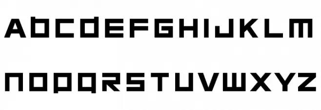 Chubu 08 Normal Font UPPERCASE