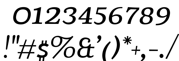 Chucaratext-Italic Font OTHER CHARS