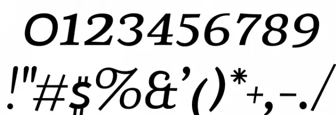 Chucaratext-Italic Font OTHER CHARS