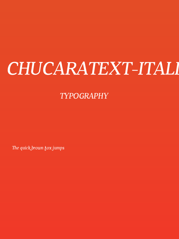 Chucaratext-Italic Poster