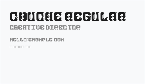 Chuche Regular Business Card