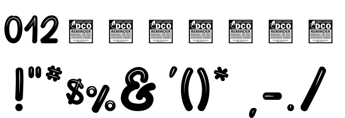 Chuck Boris_PersonalUseOnly Font OTHER CHARS