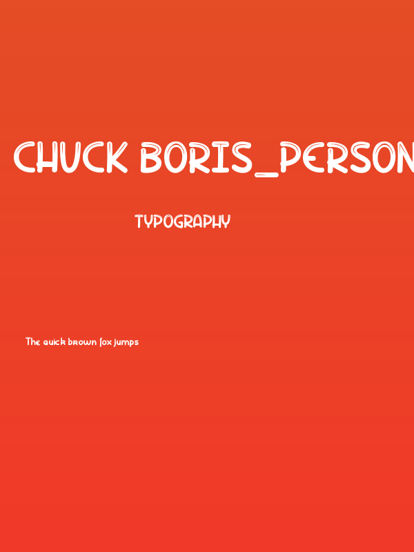 Chuck Boris_PersonalUseOnly Poster
