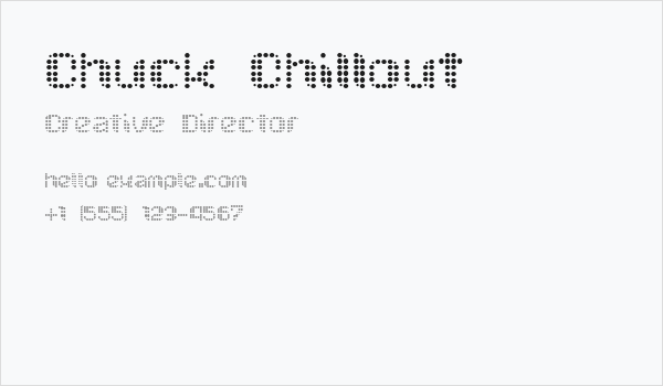 Chuck Chillout Business Card