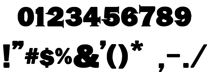 Chuck Norris Font OTHER CHARS