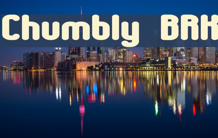 Chumbly BRK Font examples