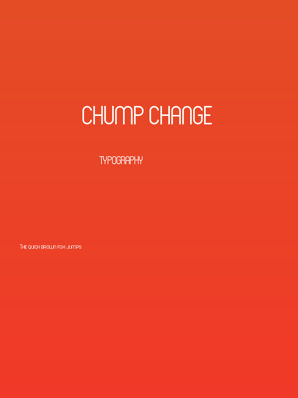 Chump Change Poster