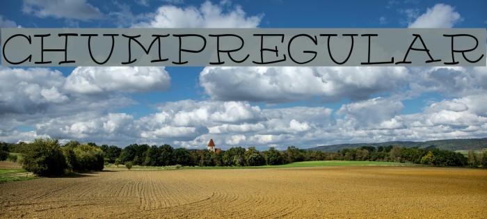 Chump-Regular Font examples