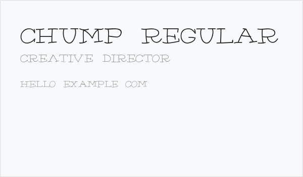Chump-Regular Business Card