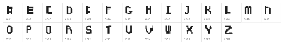 Chunk Norris Character Map