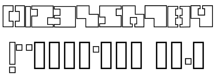 Chunk Outline Regular Schriftart Anderer Schreiben