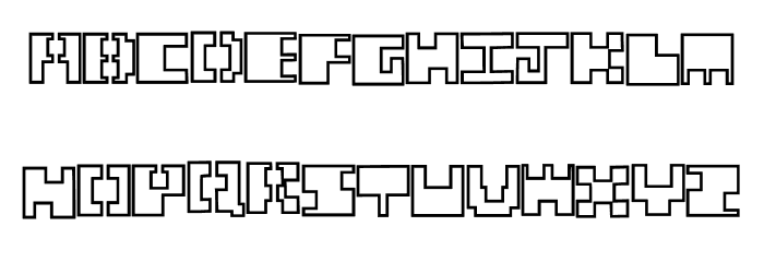Chunk Outline Regular Schriftart Kleinbuchstaben