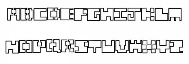 Chunk Outline Regular 字体 小写