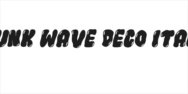 Chunk Wave Deco Italic Logo