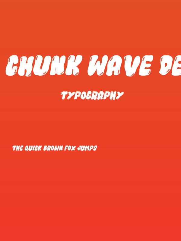 Chunk Wave Deco Italic Poster