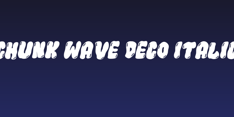 Chunk Wave Deco Italic Social Header