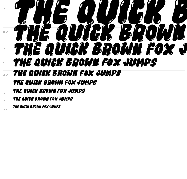 Chunk Wave Deco Italic Waterfall