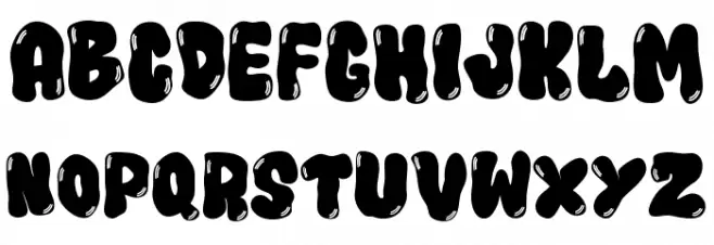 Chunk Wave Deco Font UPPERCASE