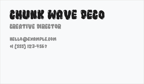 Chunk Wave Deco Business Card