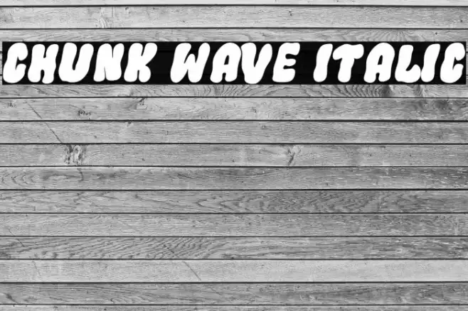 Chunk Wave Italic フォント examples