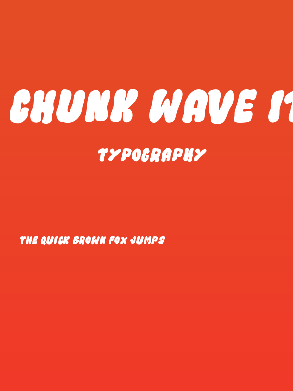 Chunk Wave Italic Poster