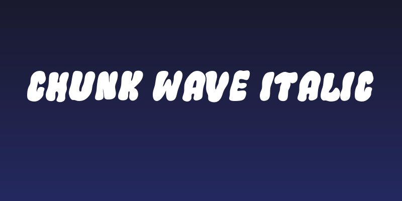 Chunk Wave Italic Social Header