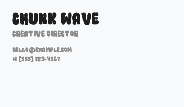 Chunk Wave Business Card