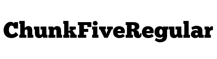 ChunkFive Regular  フリーフォントのダウンロード