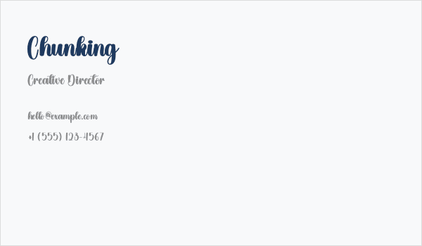 Chunking Business Card